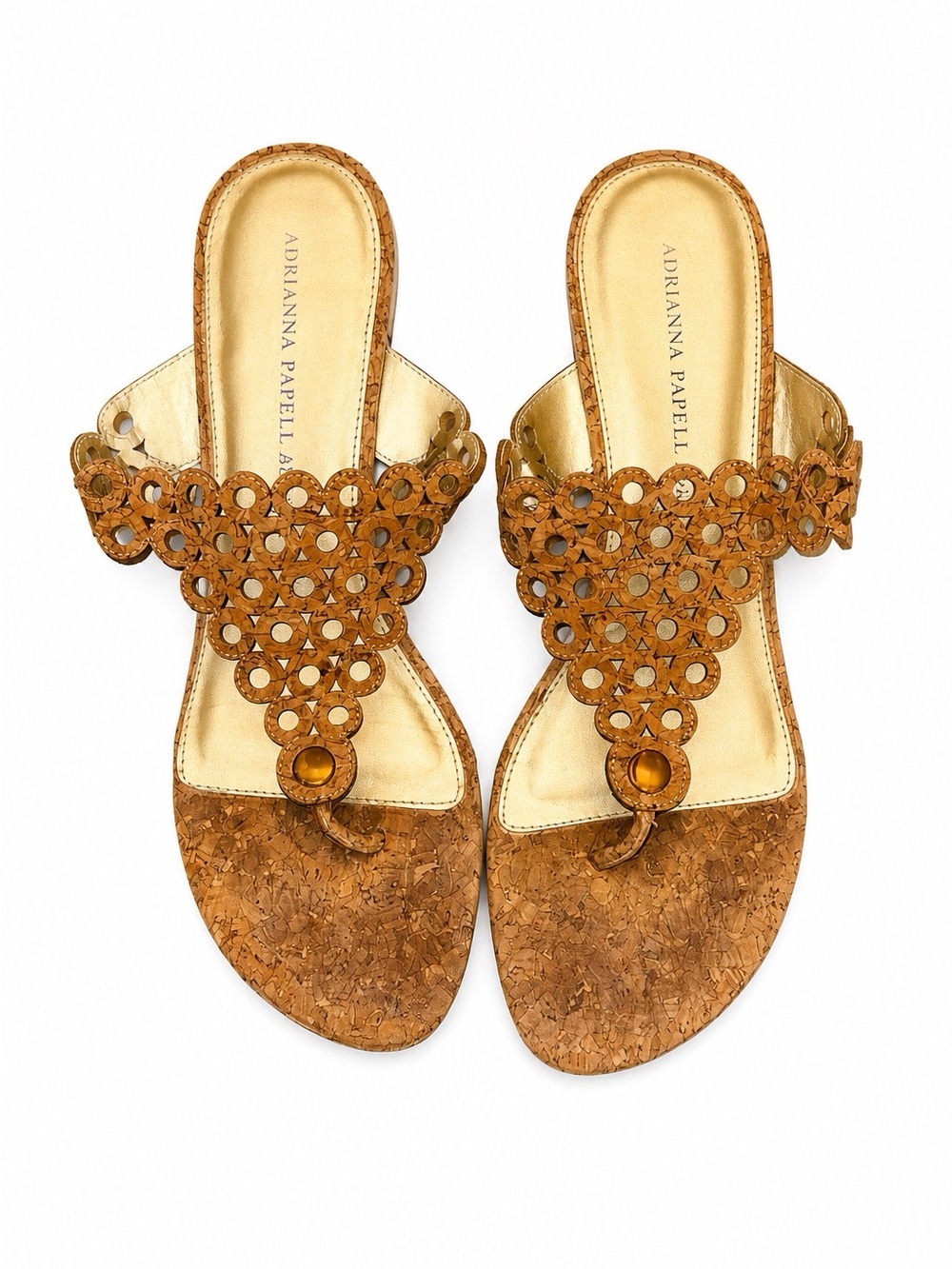 Adrienne Vittadini Cutout Thong Sandals